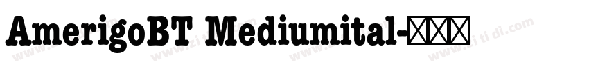 AmerigoBT Mediumital字体转换